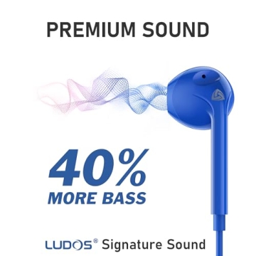 LUDOS ZENITH Wired Earbuds, Stylish Design & Immersive Sound
