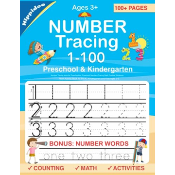 Number Tracing Book for Preschoolers: Math Workbook for Ages 3-5
