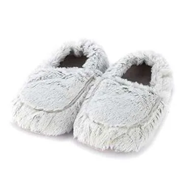 Intelex Women's Warmies Microwaveable Slippers - Stylish Gray with Lavender Aroma