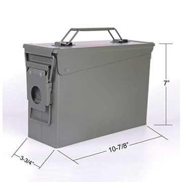 Fortress 30 Caliber Metal Ammo Can - Heavy Duty Waterproof Storage