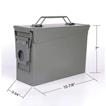 Fortress 30 Caliber Metal Ammo Can - Heavy Duty Waterproof Storage