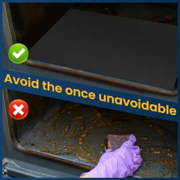Oven Liners for Bottom of Oven - Large Heavy Duty Oven Protector Mat, Non-Stick Oven Electric Gas Liner Floor Protector Liner, Reusable Heat Resistant Stovetop Air Fryer Grill Baking Mat
