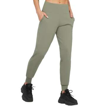 Dragon Fit Joggers for Women with Pockets,High Waist Workout Yoga Tapered Sweatpants Women's Lounge ...