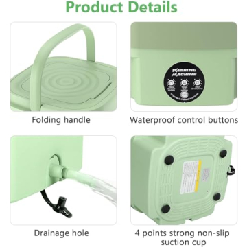 Portable Mini Washing Machine for Travel & Camping