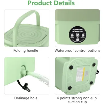 Portable Mini Washing Machine for Travel & Camping