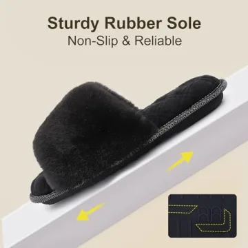 LongBay Women's Fuzzy Memory Foam Slippers Cozy & Stylish