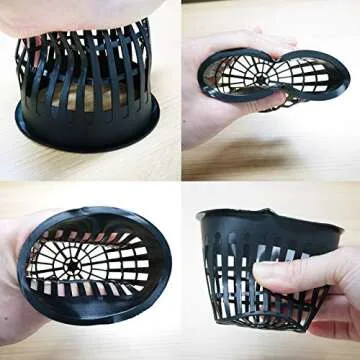 Business King 3 Inch Net Pots for Hydroponics 60 Packs with Plant Labels 60Pcs Heavy Duty Wide Mouth Net Cups Slotted Mesh Pot Garden Supplies (3 inch 60 Packs)