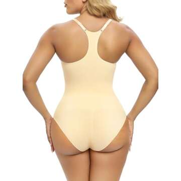 SHAPERX Bodysuit for Women Tummy Control Shapewear Racerback Seamless Sculpting Body Shaper Tank Top...