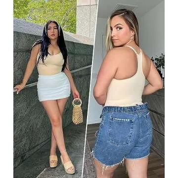 SHAPERX Bodysuit for Women Tummy Control Shapewear Racerback Seamless Sculpting Body Shaper Tank Top,SZ5305-Beige-S/M