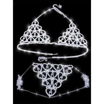 Evild Bling Sexy Bra Chain Crystal Body Chain for Women