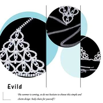 Evild Bling Sexy Bra Chain Crystal Body Chain for Women