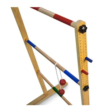 Ladder Toss Game with Golf Ball Bolas and Wooden Frames