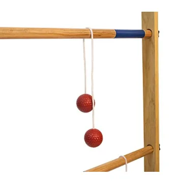 Ladder Toss Game with Golf Ball Bolas and Wooden Frames