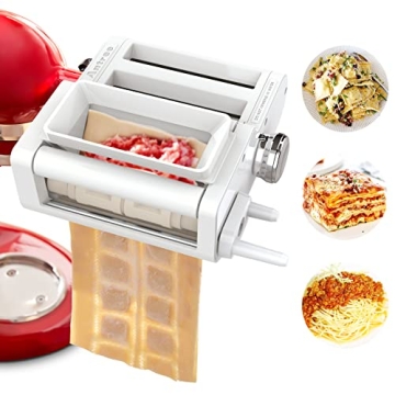 ANTREE 3-IN-1 Pasta Maker Attachment for KitchenAid Mixers