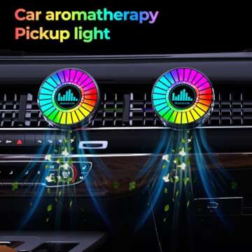 Sound Responsive RGB LED Rhythm Lights - Voice-Controlled, Rechargeable Lighting for Car, Party, DJ,...