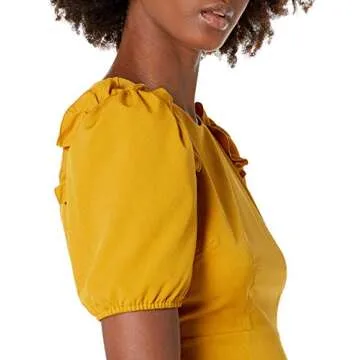 Lark & Ro Florence Empire Waist Dress in Chai Tea