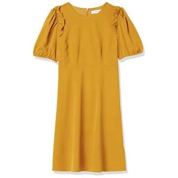 Lark & Ro Florence Empire Waist Dress in Chai Tea