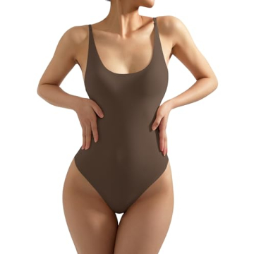 SUUKSESS Sexy Scoop Neck Bodysuit for Women - Stylish Fit