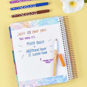 Erin Condren Designer Accessories Snap - in Wet Erase Dashboard for Checklists, to Do Lists, and Tasks. Laminated Reusable Whiteboard for Dry and Wet Erase Markers