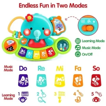 Light-Up Baby Piano Toy for Infants 6-12 Months