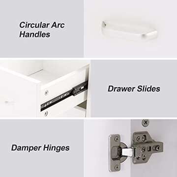 Stylish BarberPub Manicure Table with Wheels and Drawers