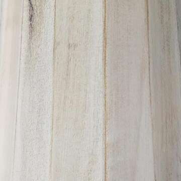 SIMPLIHOME Dayton SOLID MANGO WOOD 13 Inch Wide Round Wooden Accent Table in White Wash, Fully Assembled, For the Living Room and Bedroom