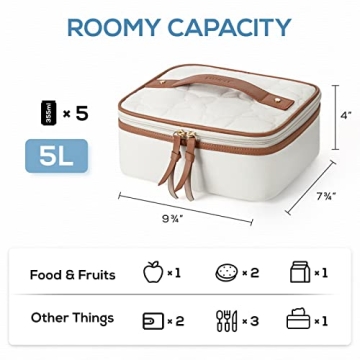 TOURIT Insulated Lunch Bag Stylish Portable Food Container