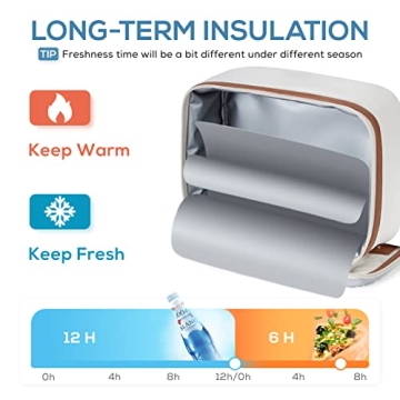 TOURIT Insulated Lunch Bag Stylish Portable Food Container