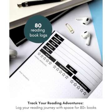 Lamare Book Journal - Reading Journals For Book Lovers - 2024 Reading Journal - 80 Book Journal Read...