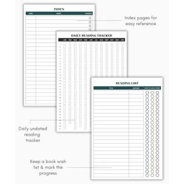 Lamare Book Journal - Reading Journals For Book Lovers - 2024 Reading Journal - 80 Book Journal Reading Log For Book Lovers Gifts For Women & Men - Book Review Journal - Organized Book Tracker Journal