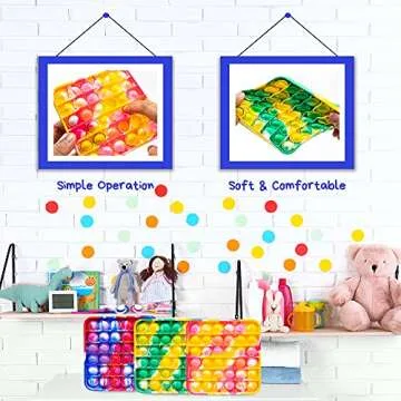 Push Bubble Fidget Toy for Kids Adults - 3 Pack Sensory Fun