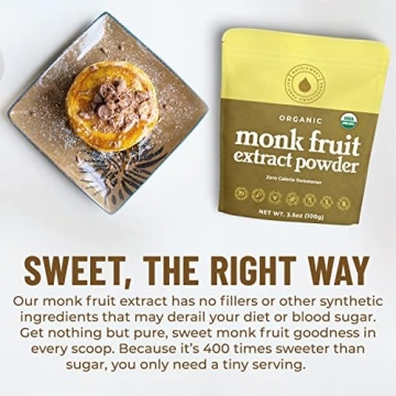 NatriSweet Organic Monk Fruit Extract Sweetener 3.5 oz