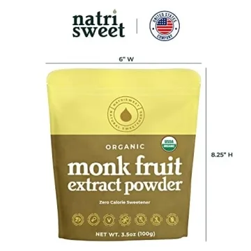 NatriSweet Organic Monk Fruit Extract Sweetener 3.5 oz
