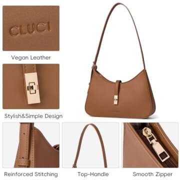 CLUCI Stylish Vegan Leather Shoulder Bag for Women