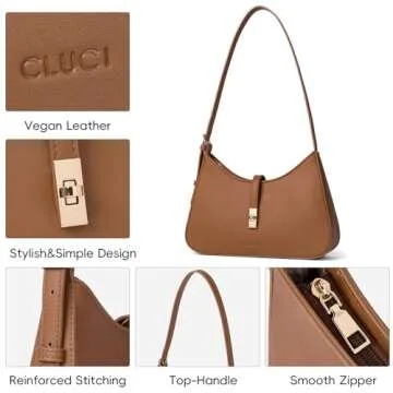 CLUCI Stylish Vegan Leather Shoulder Bag for Women