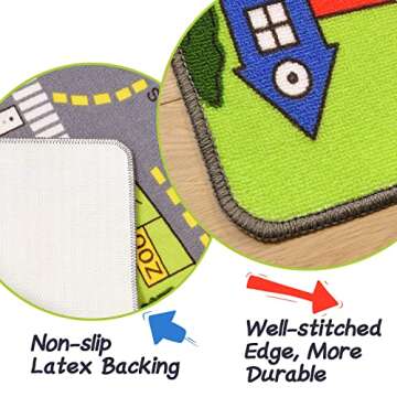 Large Kids Carpet Play Mat Rug for Playroom, 36'' x 60'’ City Life with Road Traffic Car Rug Mat, Learning and Educational Play Rugs Great for Kids Bedroom Play Room Boy Room Decor