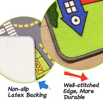 Large Kids Carpet Play Mat Rug for Playroom, 36'' x 60'’ City Life with Road Traffic Car Rug Mat, Learning and Educational Play Rugs Great for Kids Bedroom Play Room Boy Room Decor