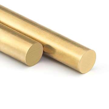 30 Pieces 12 inches 1/25 inch/1.0mm Brass Rods, Sutemribor Brass Solid Round Rod Lathe Bar Stock, 1/25 inch/1.0mm in Diameter, 12 inches in Length