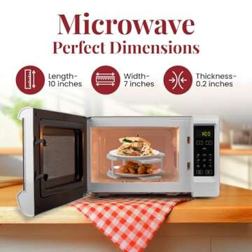 DoubleWave Neutral Standard two tier microwave plate stacker | Microwave plate holder for better cooking efficiency | Food Grade Safe and BPA Free plate stacker for health conscious families (Large)