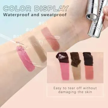 HOSAILY 3 Colors Peel Off Lip Liner Set - Long Lasting Lip Makeup