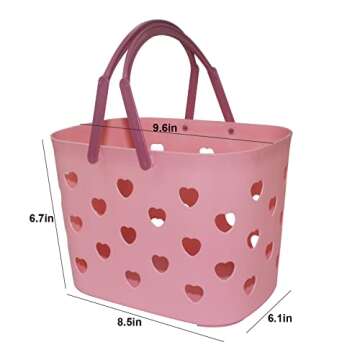 WeiMeet 4 Pieces Portable Shower Caddy Basket Bathroom Shower Organizer Basket Organizer Bin Plastic...