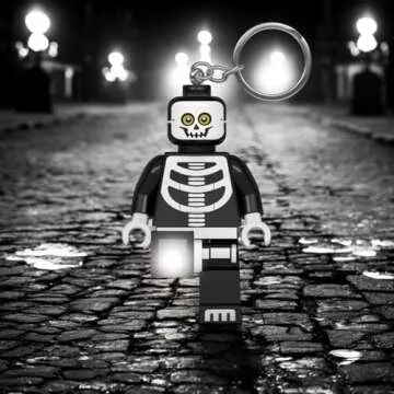 LEGO Monster Fighters Large 3 inch Tall Figure Keychain Light - Skeleton Guy (KE137H)