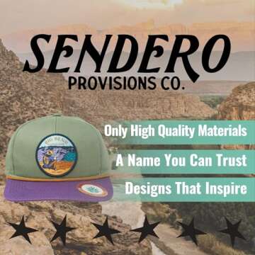 Sendero Provisions Co. Big Bend National Park Rope Hat Sage/Lilac Adjustable Snapback Outdoor Cap