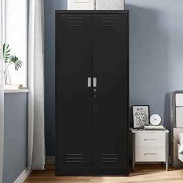 YEEZER Metal Storage Cabinet with Lockable Design and Shelves