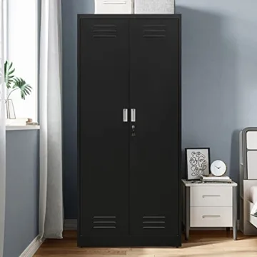 YEEZER Metal Storage Cabinet with Lockable Design and Shelves