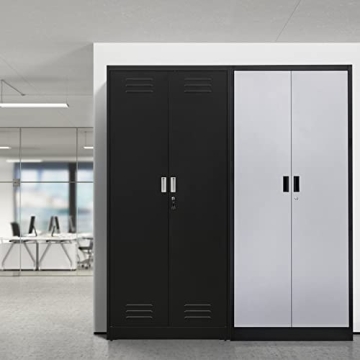 YEEZER Metal Storage Cabinet with Lockable Design and Shelves