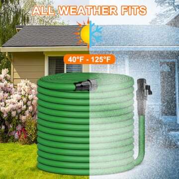 DLOCVN 75FT Pliable Water Hose - Ergonomic, Durable, Green