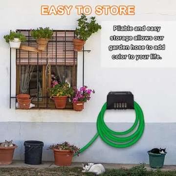 DLOCVN 75FT Pliable Water Hose - Ergonomic, Durable, Green