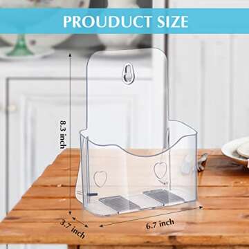 Chinco 10 Pieces 6 x 8 Inches Acrylic Brochure Holder Bulk, Clear Literature Holder Plastic Flyer Di...