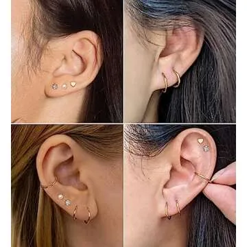 MJust Titanium Earrings for Sensitive Ears - Comfortable & Stylish